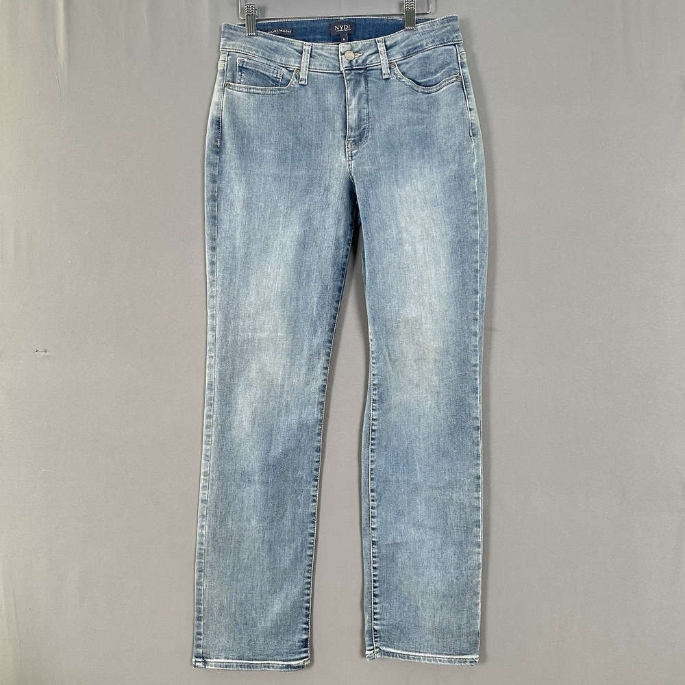 NYDJ Marilyn Straight Haley Blue Jeans Size 6